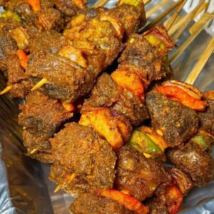 Beef kebabs stick