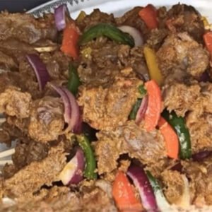 Grilled chicken Gizzard with kebab suya and Authentic Ghana kelewele
